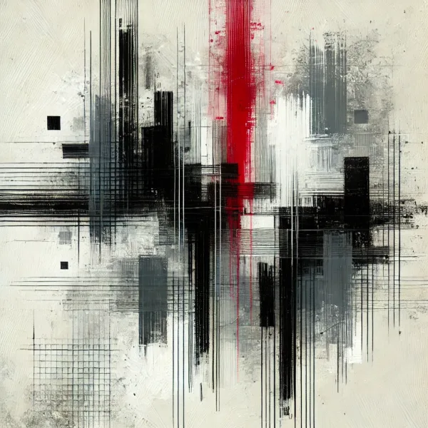DALL·E-2025-02-17-13.48.02-A-minimalist-abstract-painting-representing-strategic-insight.-The-image-features-expressive-linear-brushstrokes-in-black-white-and-grey-with-bold-